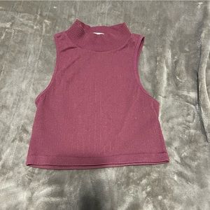 High neck pink tank top